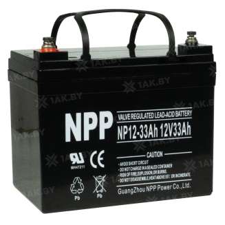 Аккумулятор NPP для ИБП, детского электромобиля, эхолота (33 Ah,12 V) AGM 195х130х155/180 10 кг 1