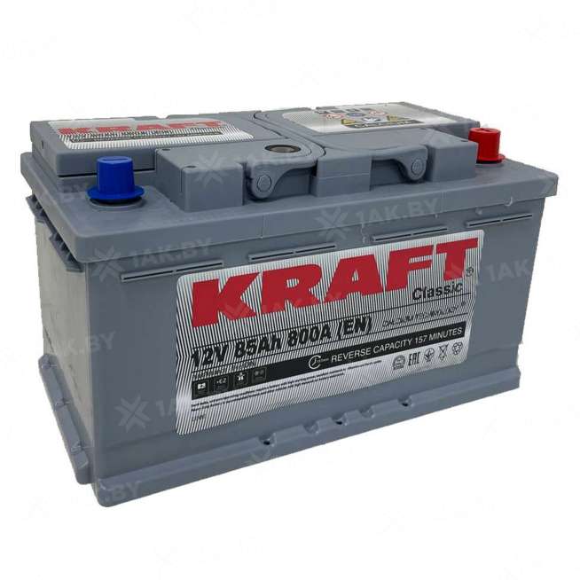 Аккумулятор KRAFT (85 Ah) 800 A, 12 V Обратная, R+ S LB4 080 10B13 0