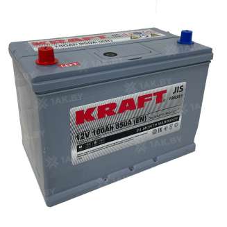 Аккумулятор KRAFT (100 Ah) 850 A, 12 V Прямая, L+ S N70 100 11B09 0