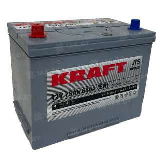 Аккумулятор KRAFT (75 Ah) 680 A, 12 V Прямая, L+ S N50 070 11B09 0