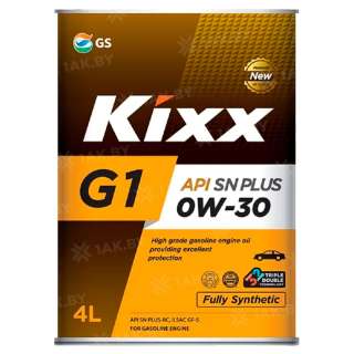 Масло моторное KIXX G1 SN PLUS 0W30, 4 л Масло моторное KIXX G1 SN PLUS 0W30, 4 л