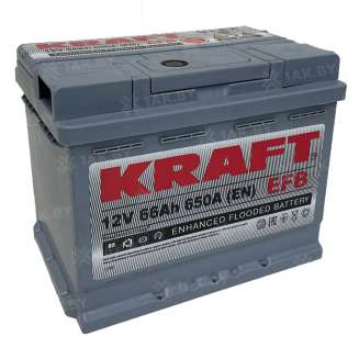 Аккумулятор KRAFT (66 Ah) 650 A, 12 V Обратная, R+ SL2 063 10B13 0