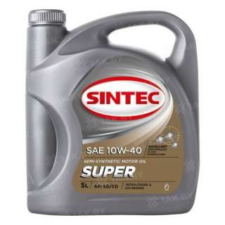 Масло моторное полусинтетическое SINTEC Супер SAE 10W-40 API SG/CD, 5л., Россия Масло моторное полусинтетическое SINTEC Супер SAE 10W-40 API SG/CD, 5л., Россия