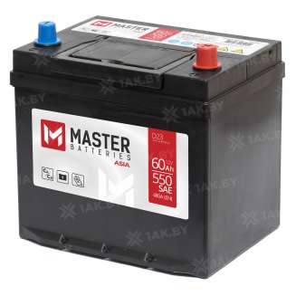 Аккумулятор MASTER BATTERIES (60 Ah) 480 A, 12 V Обратная, R+ D23 1