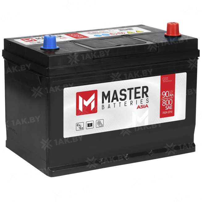 Аккумулятор MASTER BATTERIES (90 Ah) 700 A, 12 V Обратная, R+ D31 0