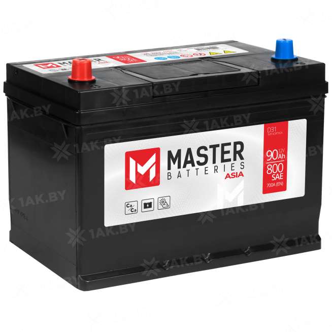 Аккумулятор MASTER BATTERIES (90 Ah) 700 A, 12 V Прямая, L+ D31 0