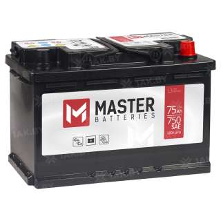 Аккумулятор MASTER BATTERIES (75 Ah) 680 A, 12 V Обратная, R+ L3 Аккумулятор MASTER BATTERIES (75 Ah) 680 A, 12 V Обратная, R+ L3