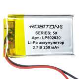 Аккумулятор ROBITON LP502030 3.7В 250mAh PK1 (5x20x30мм)