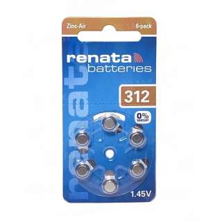 Элемент питания RENATA Zinc-Air 312 6BL (1 шт.) Элемент питания RENATA Zinc-Air 312 6BL (1 шт.)