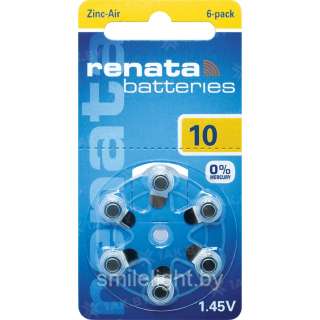 Элемент питания RENATA Zinc-Air 10 6BL (1 шт.) Элемент питания RENATA Zinc-Air 10 6BL (1 шт.)