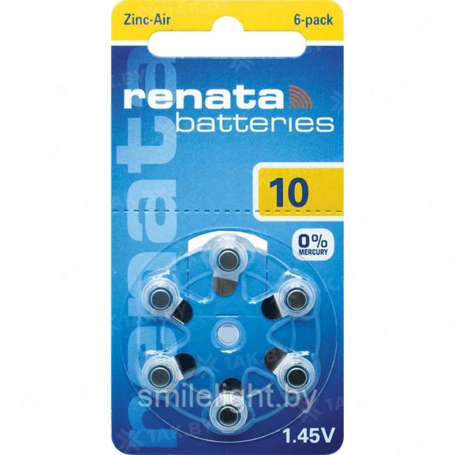 Элемент питания RENATA Zinc-Air 10 6BL (1 шт.) 0