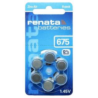 Элемент питания RENATA Zinc-Air 675 (0% Hg) 6BL (1 шт.) Элемент питания RENATA Zinc-Air 675 (0% Hg) 6BL (1 шт.)