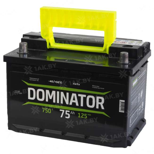 Аккумулятор DOMINATOR (75 Ah) 750 A, 12 V Обратная, R+ Dom75750 3