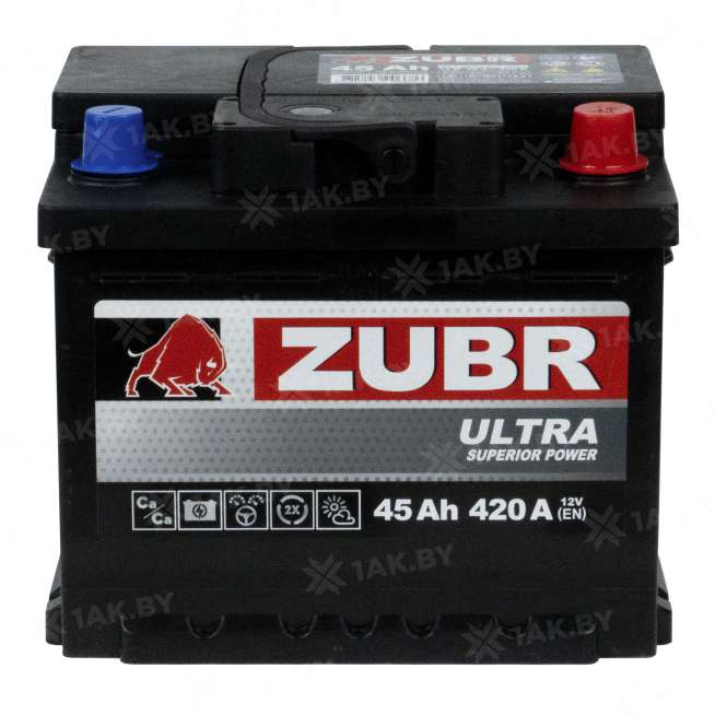 Аккумулятор ZUBR Ultra (45 Ah) 420 A, 12 V Обратная, R+ LB1 1