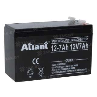 Аккумулятор ATLANT для ИБП, детского электромобиля, эхолота (7 Ah,12 V) AGM 151х98х94 2.037 кг Аккумулятор ATLANT для ИБП, детского электромобиля, эхолота (7 Ah,12 V) AGM 151х98х94 2.037 кг