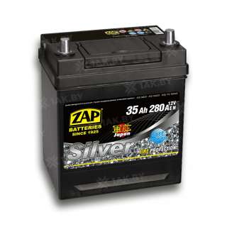 Аккумулятор ZAP SILVER (35 Ah) 280 A, 12 V Прямая, L+ B19 ZAP-535 72 Аккумулятор ZAP SILVER (35 Ah) 280 A, 12 V Прямая, L+ B19 ZAP-535 72