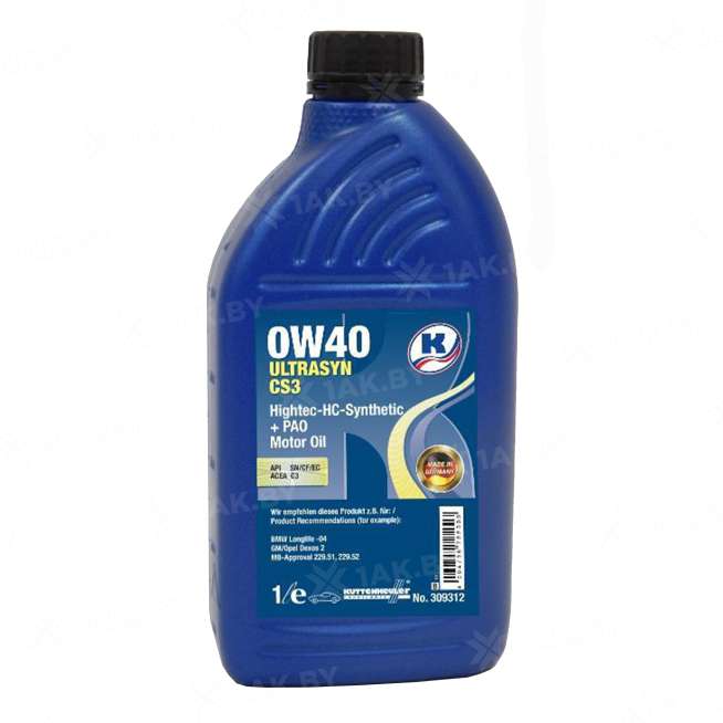 Масло моторное Kuttenkeuler Ultrasyn CS3 SAE 0W40, 1л, Германия 0