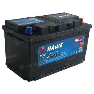 Аккумулятор HAWK (90 Ah) 850 A, 12 V Обратная, R+ HSMF-58043