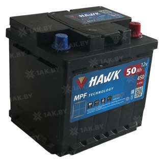 Аккумулятор HAWK (50 Ah) 450 A, 12 V Обратная, R+ HSMF-54322