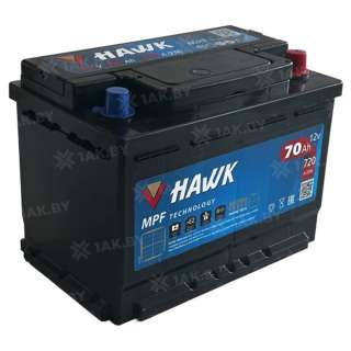 Аккумулятор HAWK (70 Ah) 720 A, 12 V Обратная, R+ HSMF-57220