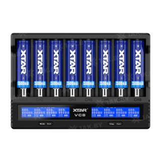 Зарядное устройство XTAR VC8 для аккумуляторных элементов с USB кабелем