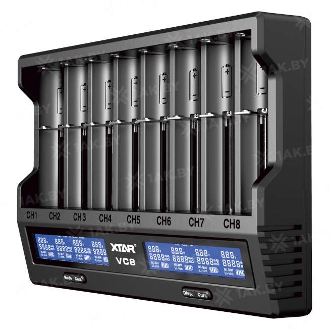 Зарядное устройство XTAR VC8 для аккумуляторных элементов с USB кабелем 5