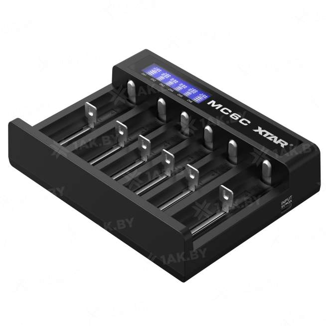 Зарядное устройство XTAR MC6C для аккумуляторных элементов с USB, Type-C, DC кабелем 2