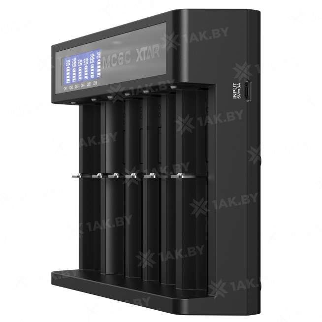 Зарядное устройство XTAR MC6C для аккумуляторных элементов с USB, Type-C, DC кабелем 3