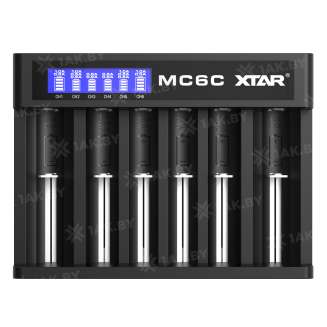 Зарядное устройство XTAR MC6C для аккумуляторных элементов с USB, Type-C, DC кабелем 11