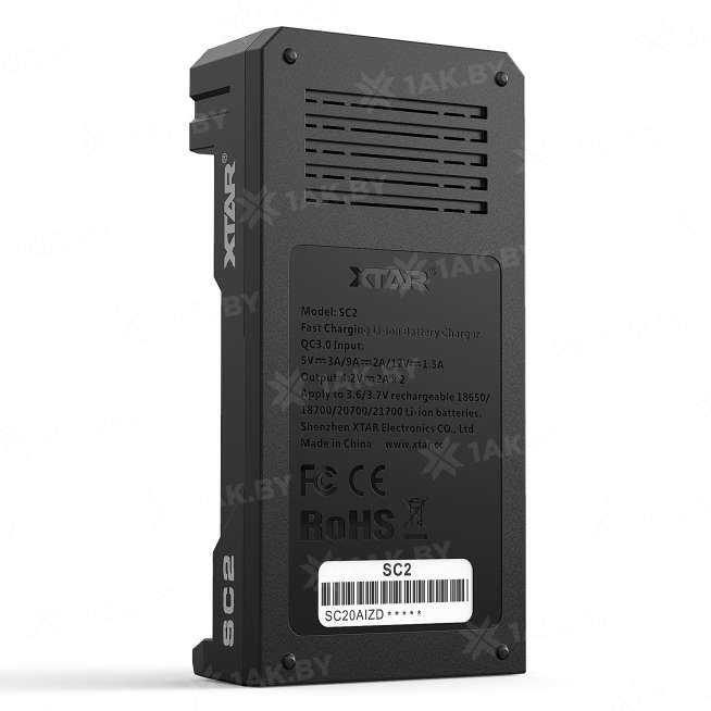 Зарядное устройство XTAR SC2 для аккумуляторных элементов с USB кабелем 1