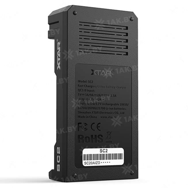 Зарядное устройство XTAR SC2 для аккумуляторных элементов с USB кабелем 2