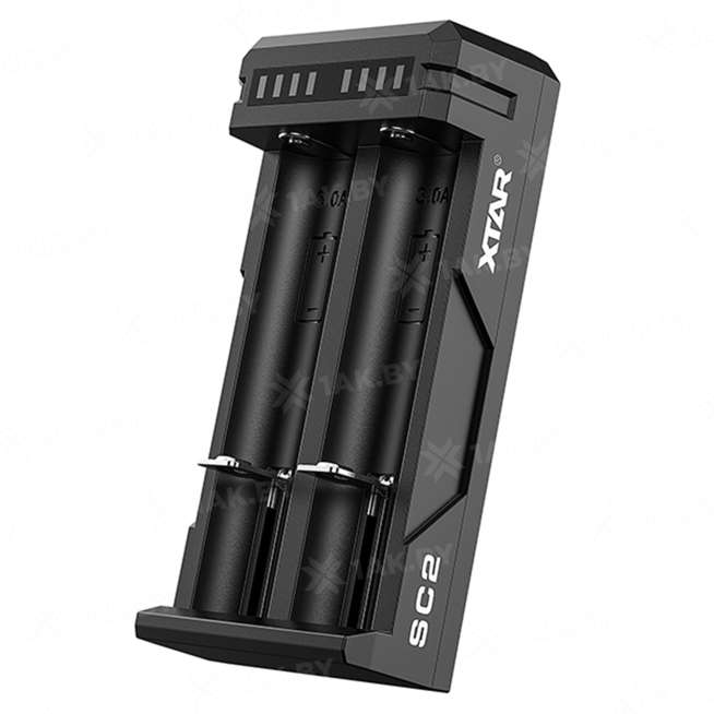 Зарядное устройство XTAR SC2 для аккумуляторных элементов с USB кабелем 4