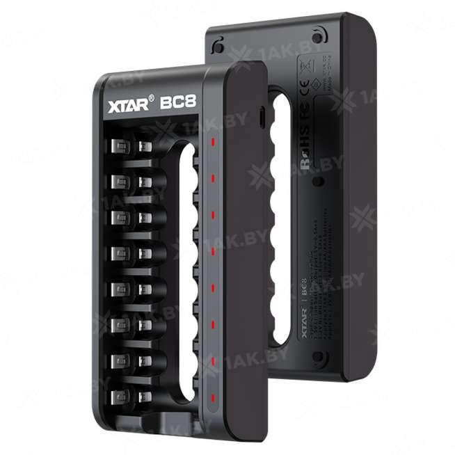 Зарядное устройство XTAR BC8 для аккумуляторных элементов с Type-C кабелем 5