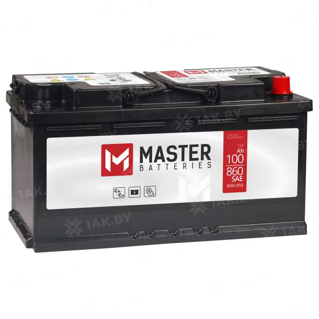 Аккумулятор MASTER BATTERIES (100 Ah) 800 A, 12 V Обратная, R+ L5 0