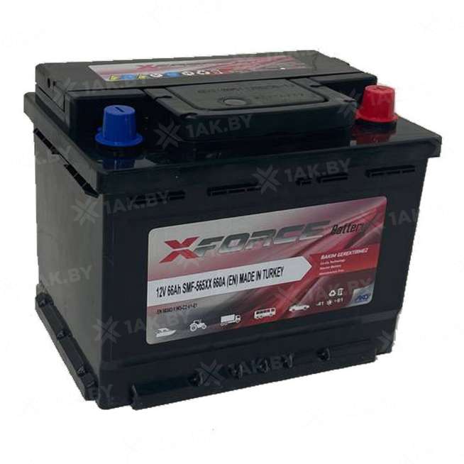Аккумулятор XFORCE (66 Ah) 660 A, 12 V Обратная, R+ SMF-565XX 0