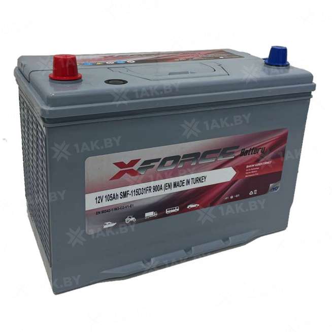 Аккумулятор XFORCE (105 Ah) 900 A, 12 V Прямая, L+ SMF-115D31FL 0