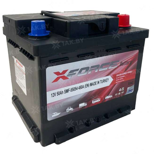 Аккумулятор XFORCE (50 Ah) 450 A, 12 V Обратная, R+ SMF-55054 0