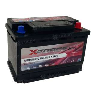 Аккумулятор XFORCE (80 Ah) 780 A, 12 V Обратная, R+ SMF-57412