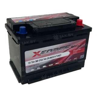 Аккумулятор XFORCE (75 Ah) 740 A, 12 V Обратная, R+ SMF-57020