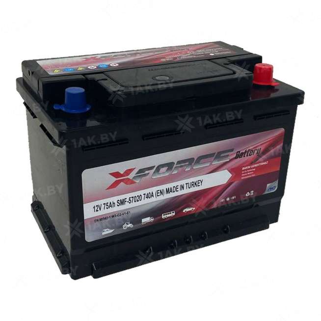 Аккумулятор XFORCE (75 Ah) 740 A, 12 V Обратная, R+ SMF-57020 0