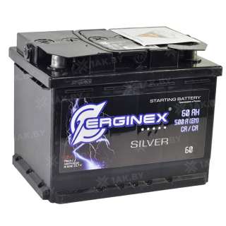 Аккумулятор ERGINEX (60 Ah) 500 A, 12 V Обратная, R+ L2 EX600E Аккумулятор ERGINEX (60 Ah) 500 A, 12 V Обратная, R+ L2 EX600E