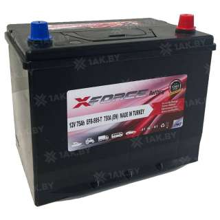 Аккумулятор XFORCE (75 Ah) 750 A, 12 V Обратная, R+ EFB-S95-T