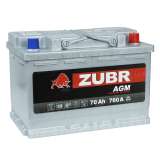 Аккумулятор ZUBR AGM (70 Ah) 760 A, 12 V Обратная, R+ L3 AGM.L3.70.076.A