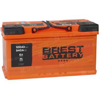 Аккумулятор BREST BATTERY (100 Ah) 940 A, 12 V Обратная, R+ L5 BB1000