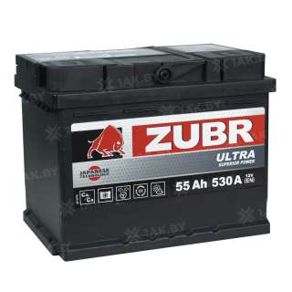 Аккумулятор ZUBR (55 Ah) 530 A, 12 V Обратная, R+ L2 1014103