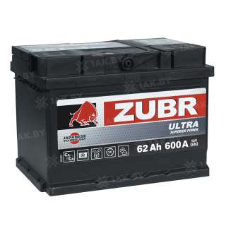 Аккумулятор ZUBR (62 Ah) 600 A, 12 V Обратная, R+ LB2 1014105