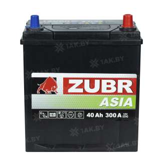 Аккумулятор ZUBR Asia (40 Ah) 300 A, 12 V Обратная, R+ B19 0