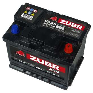 Аккумулятор ZUBR AGM (60 Ah) 680 A, 12 V Обратная, R+ L2 AGM.L2.60.068.A 2