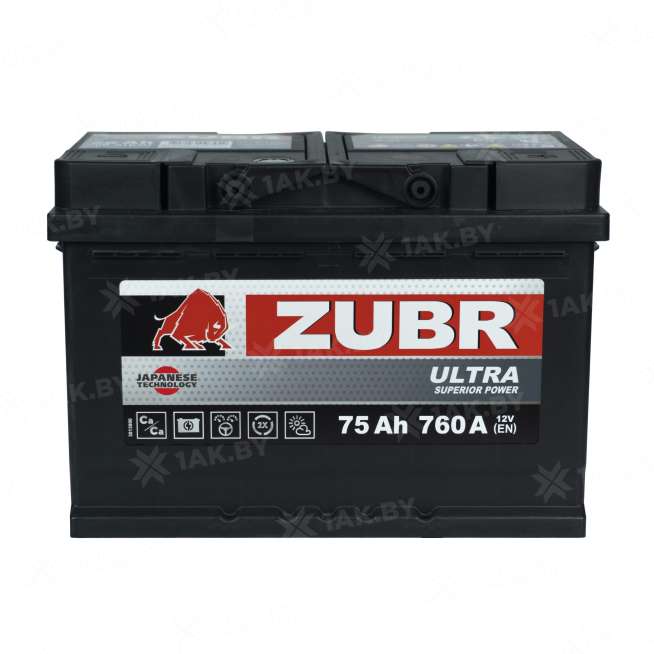Аккумулятор Zubr Ultra 75 Ah, 760 A, 12 V, Обратная полярность, L3 0