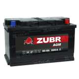 Аккумулятор ZUBR AGM (80 Ah) 800 A, 12 V Обратная, R+ L4 AGM.L4.80.080.A